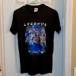 Black t shirt Basket ball legends of all time